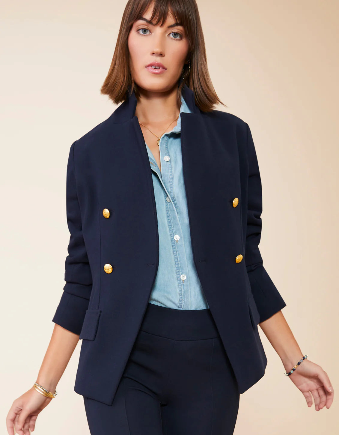 Athena Blazer Slate Blue Women's Pencil Blazer