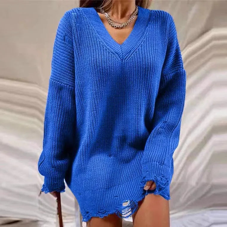 v-neck Blue