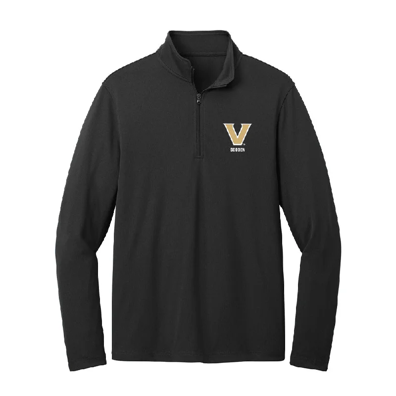 Vanderbilt - NCAA Women's Track & Field : Lena Gooden - Lightweight Quarter Zip Jacket Nylon Fabric Polyester Fabric Spandex Fabric