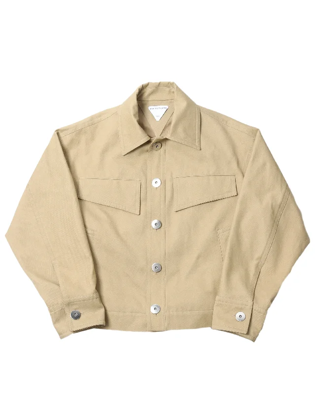 Boxy Button-Down Work Jacket Fleece Jacket Down Jacket Parka