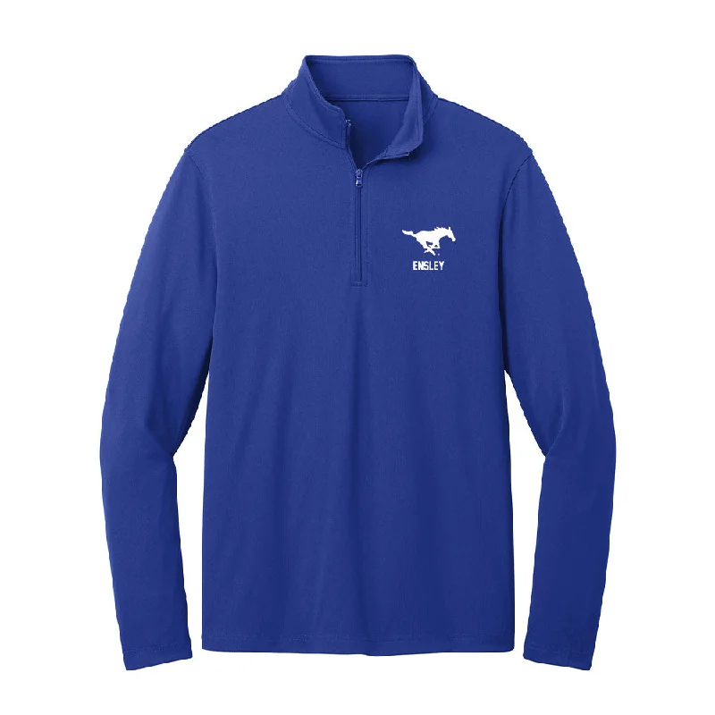 SMU - NCAA Women's Rowing : Anne Ensley - Lightweight Quarter Zip Jacket Stand-Up Collar Roll-Neck Collar Turtle Neck SMU - NCAA Women's Rowing : Anne Ensley - Lightweight Quarter Zip Jacket Stand-Up Collar Roll-Neck Collar Turtle Neck