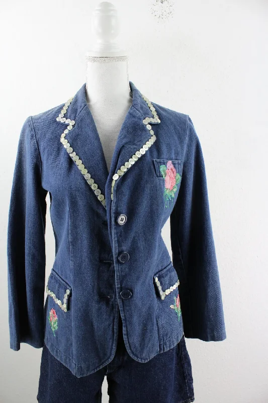 Vintage Jeans Blazer (M) High-End Women's Suit