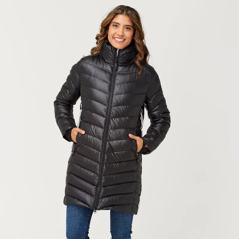 Krimson Klover Compass Long Jacket - Women's Faux Fur Fabric Real Fur Fabric Shearling Fabric