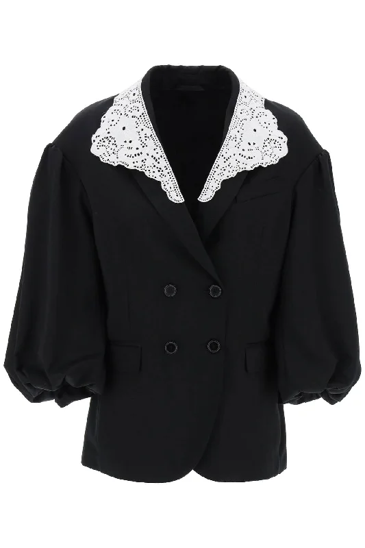 Simone Rocha Women's "Oversized Blazer With Lace Women's Brand Blazer