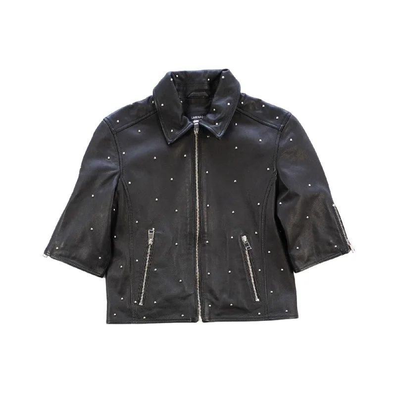 LaMarque Leather Jacket - Women's XS V-Neck Jacket Boat Neck Jacket Square Neck Jacket