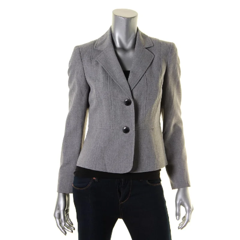 Petites Womens Pattern Notch Collar Two-Button Blazer Women's Adventure Blazer