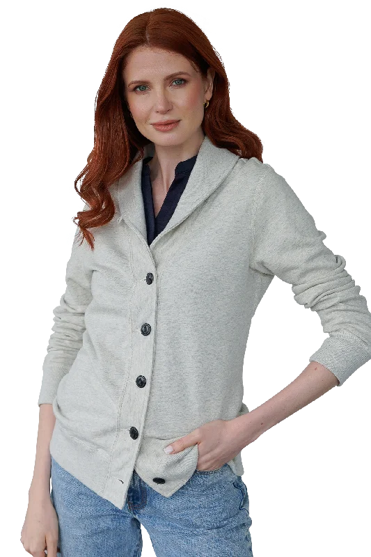 Women's Lawren Cardigan Boat Neck Shawl Collar Notched Collar