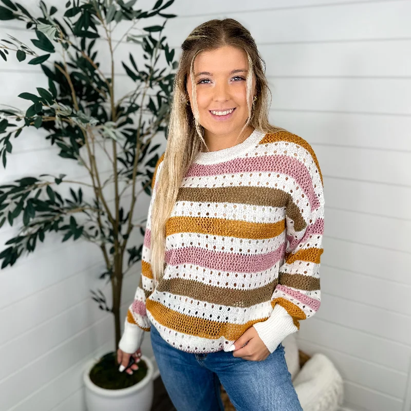 Take a Risk Knit Long Sleeve Striped Avery Mae Sweater Top Satin Fabric Silk Fabric Chiffon Fabric Take a Risk Knit Long Sleeve Striped Avery Mae Sweater Top Satin Fabric Silk Fabric Chiffon Fabric