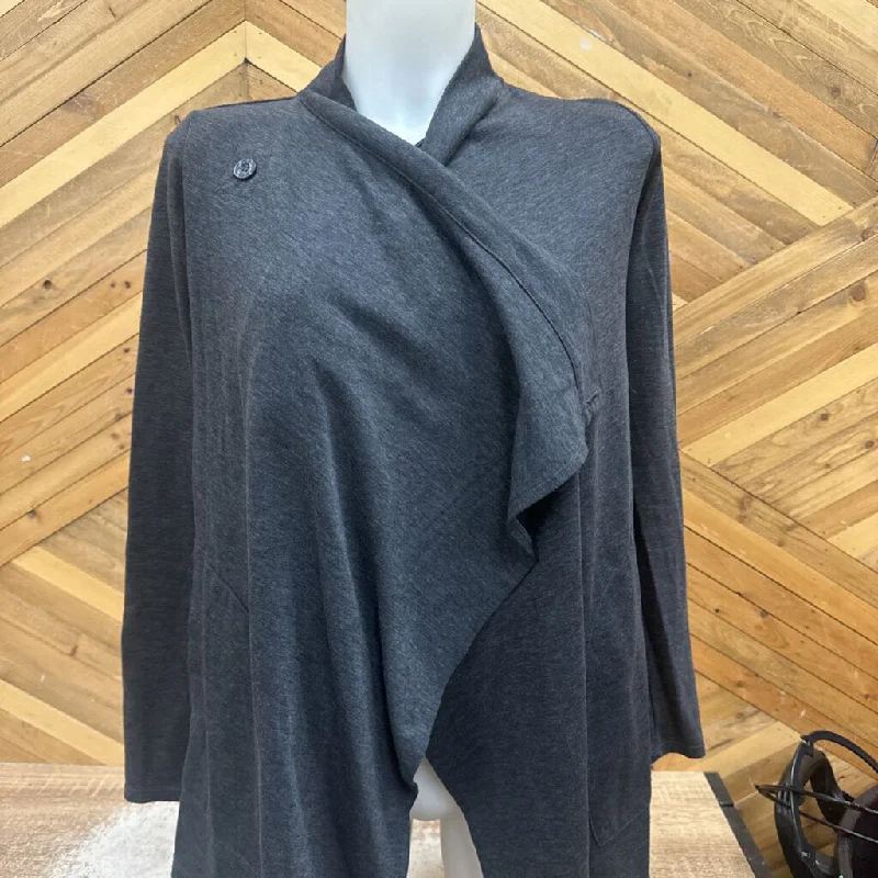 MPG - Women's Cardigan: Dark Grey-women-XS Spandex Rayon Corduroy