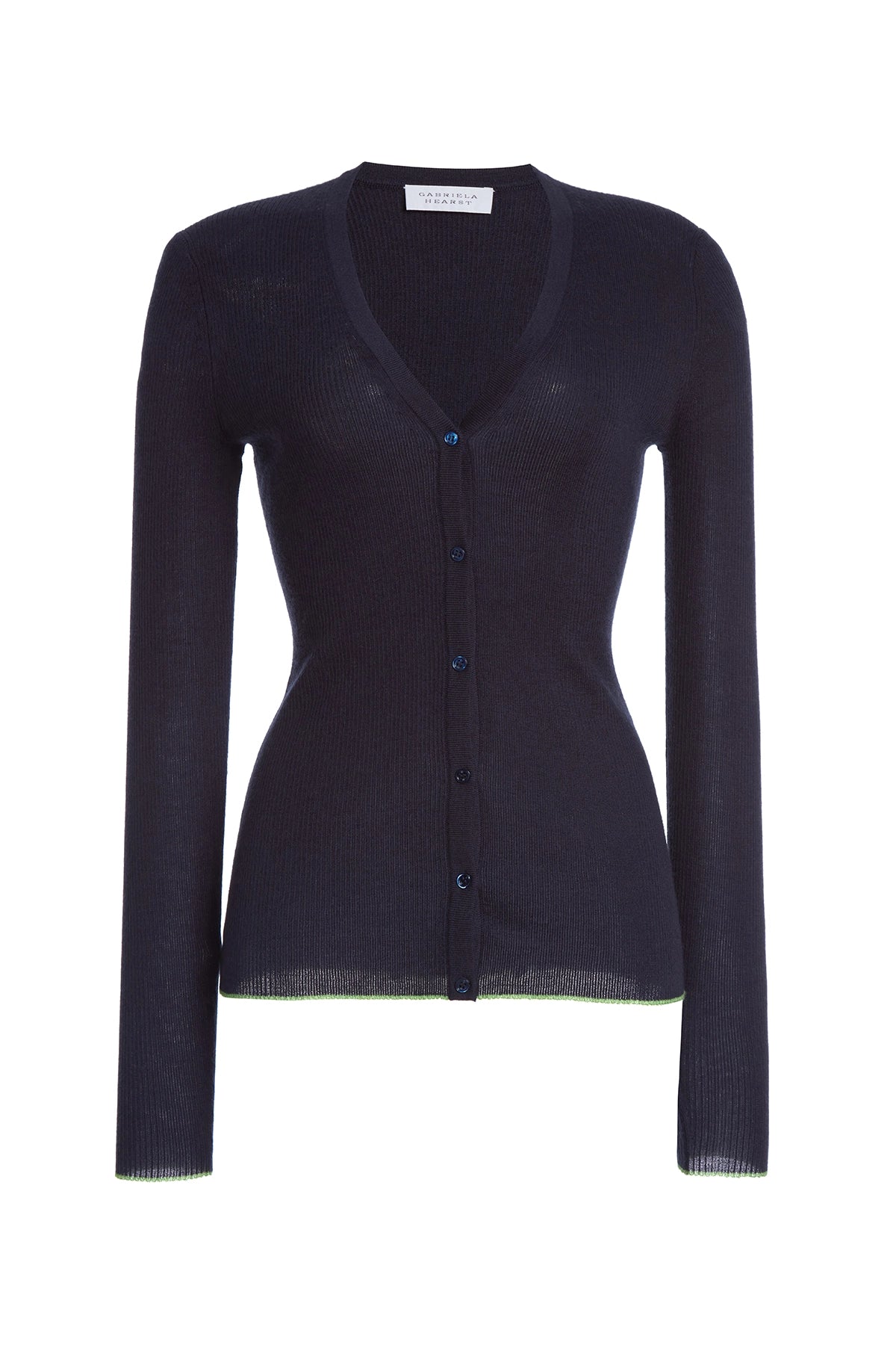 Addison Knit Cardigan in Navy Cashmere Silk Terry Terry Cloth Terry Knit