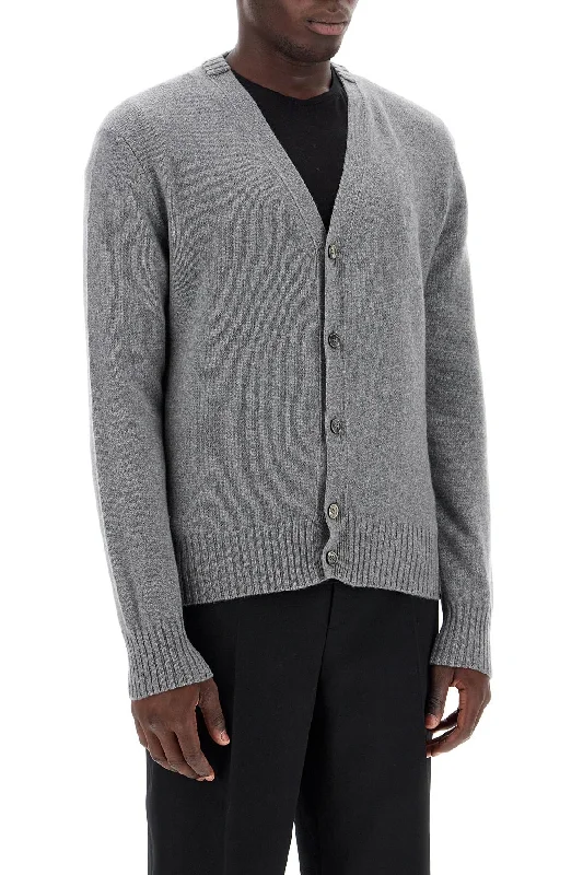 Ami Alexandre Matiussi Cashmere Cardigan For Slim Fit Regular Fit Oversized