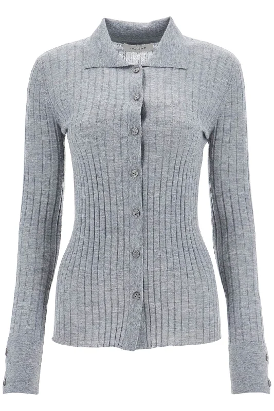 cashmere aria cardigan 2023213 DARK MIST Mesh Cardigan Canvas Denim