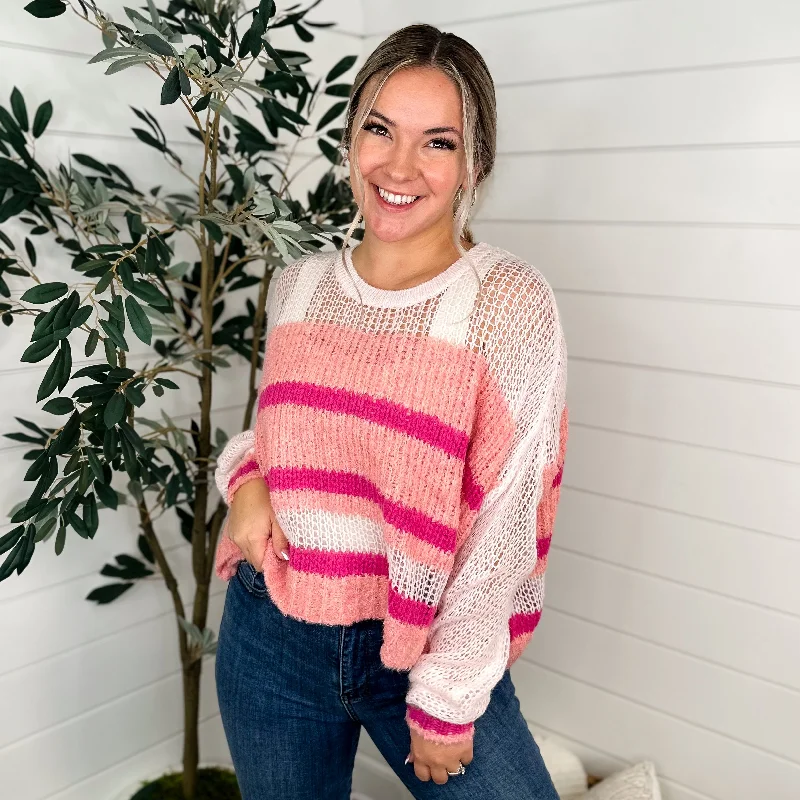 I'd Be Wishing Long Sleeve Pink Avery Mae Sweater Top Hooded Caped Shawl Collar