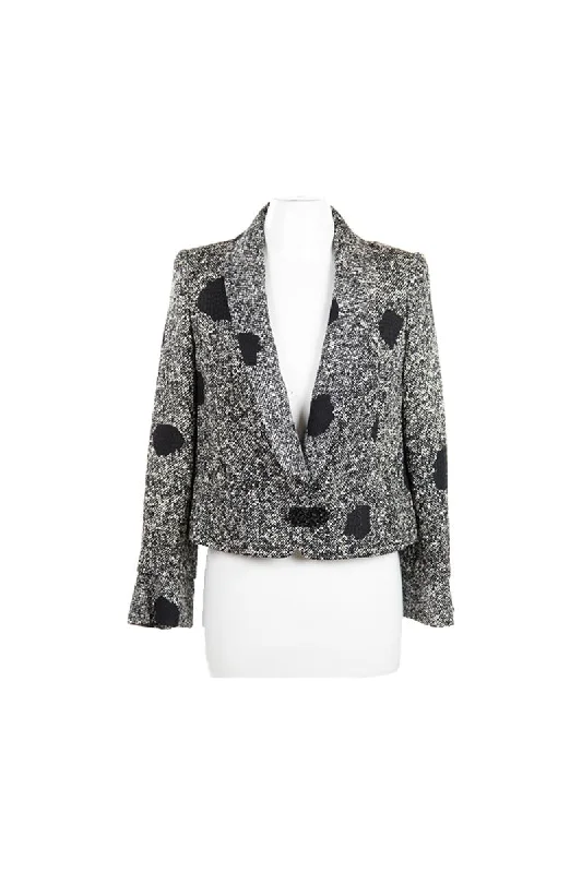 Black and White Polka Dot Blazer Women's Daily Blazer