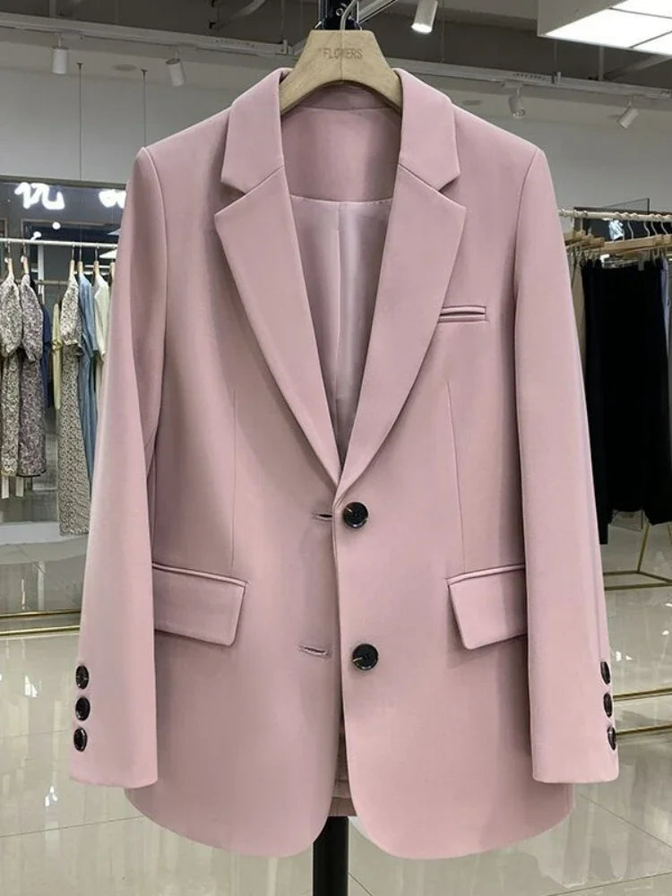 Women Jackets Pink Small Suit Women's Coat Casual Small Loose Small Suit Women's Design Sense Blazer Women Women's Banquet Suit Women Jackets Pink Small Suit Women's Coat Casual Small Loose Small Suit Women's Design Sense Blazer Women Women's Banquet Suit