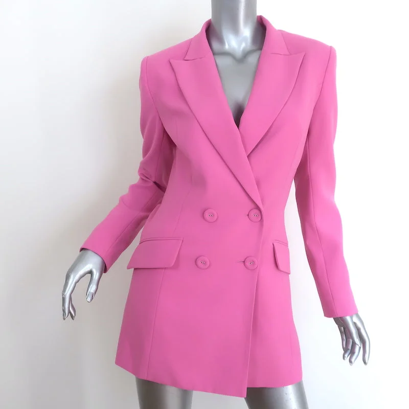 MONOT Backless Mini Blazer Dress Pink Crepe Size 38 Women's Formal Blazer