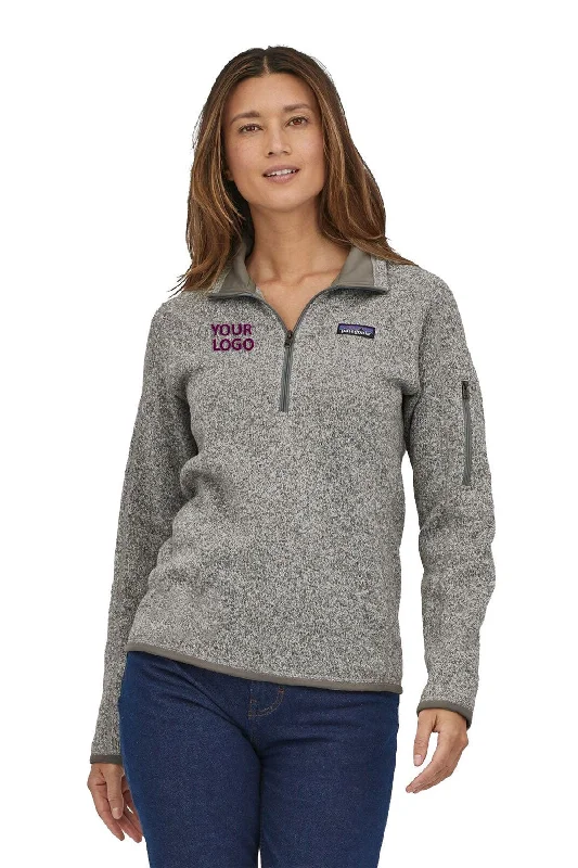 Patagonia Womens Better Sweater Custom Quarter Zips, Birch White Oversized Loose Flowy Patagonia Womens Better Sweater Custom Quarter Zips, Birch White Oversized Loose Flowy
