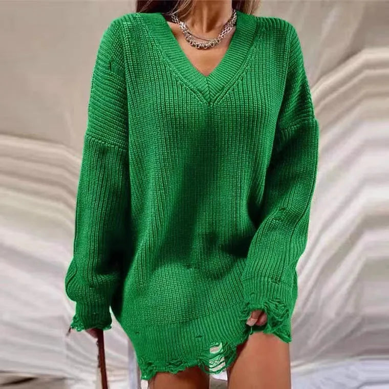 v-neck Green