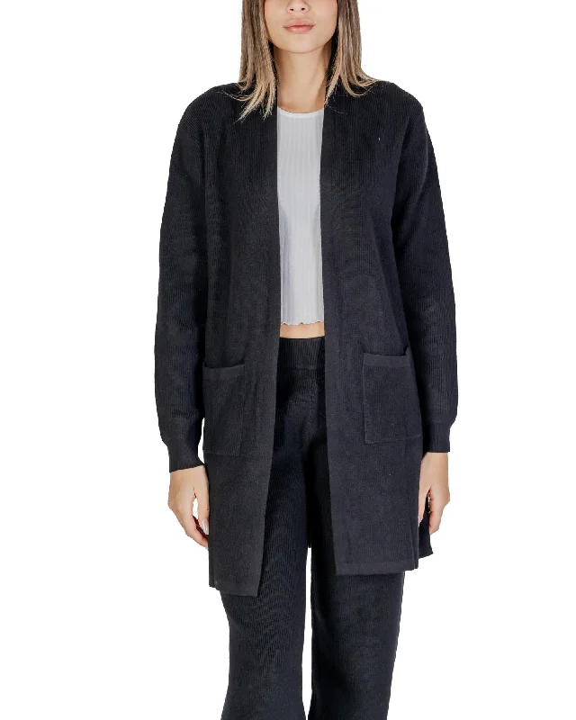 Clere Cler Women's Knit Cardigan Fleece Cardigan Nylon Polyester