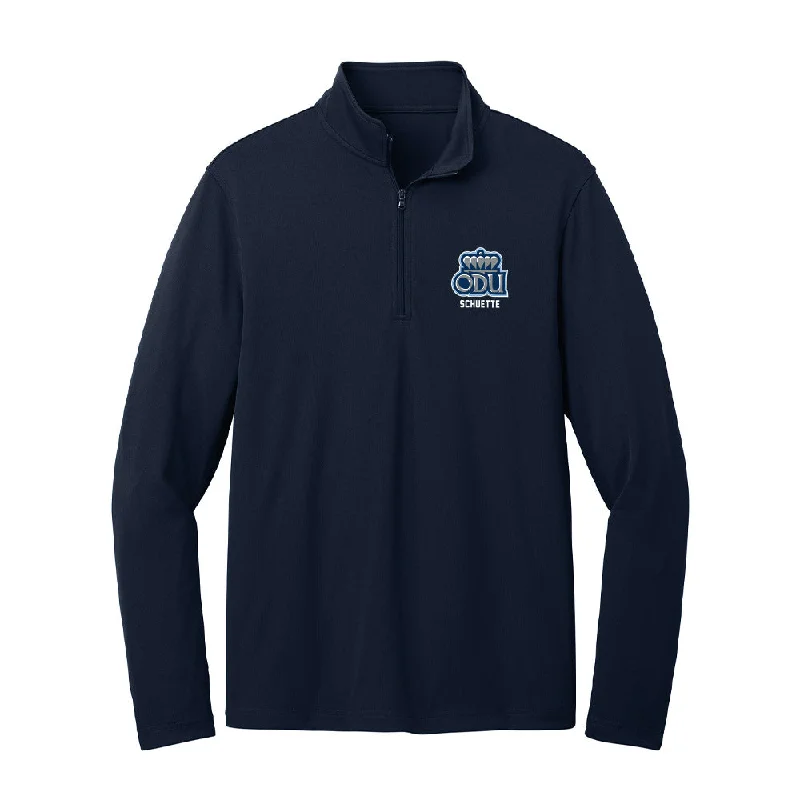 Old Dominion - NCAA Women's Rowing : Helen Schuette - Lightweight Quarter Zip Jacket Rayon Fabric Velvet Fabric Corduroy Fabric