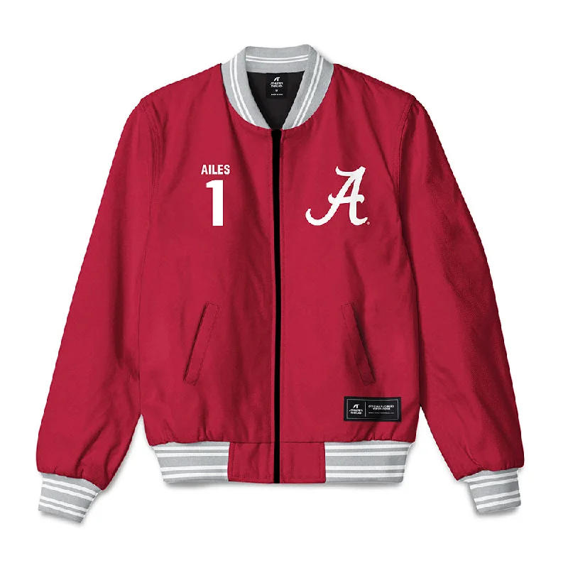 Alabama - NCAA Women's Track & Field : Miracle Ailes - Bomber Jacket Wool Jacket Cashmere Jacket Tweed Jacket