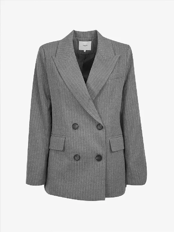 Suncoo - Giacca blazer grigio chiaro semplice Women's Classic Blazer