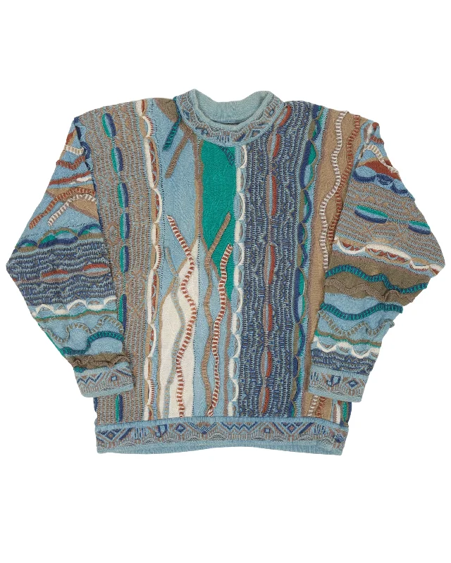Coogi Multicolor Sweater Collared Crew Neck Turtle Neck