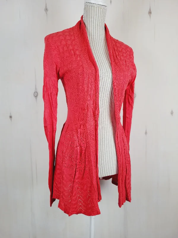 SMASH CORAL CARDIGAN LADIES S-M PRE-LOVED Modern Contemporary chic