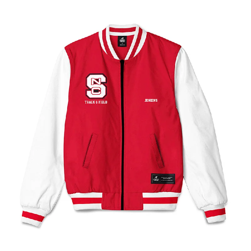 NC State - NCAA Women's Track & Field : Audrey Jenkins - Bomber Jacket Wool Jacket Cashmere Jacket Tweed Jacket