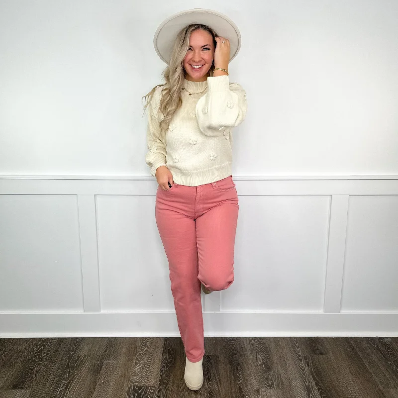 Make it Big Knit Long Sleeve Cream Avery Mae Sweater Top Cashmere Blend Cotton Blend Poly Blend Make it Big Knit Long Sleeve Cream Avery Mae Sweater Top Cashmere Blend Cotton Blend Poly Blend