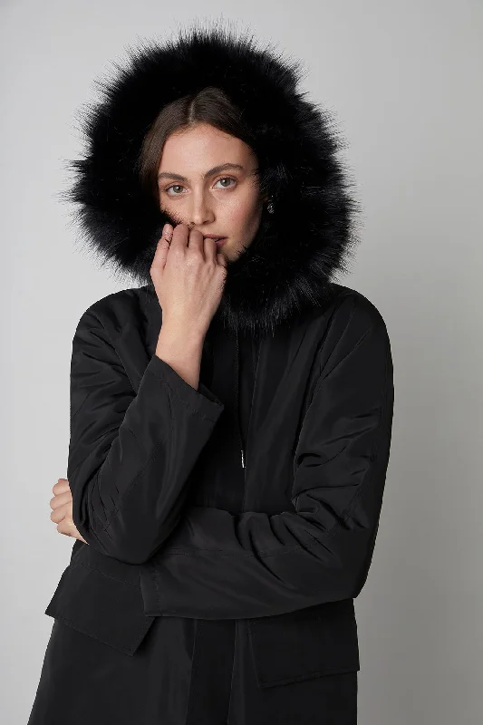 TIFFANY LUX FUR LINED PARKA Full-Zip Thermal Parka