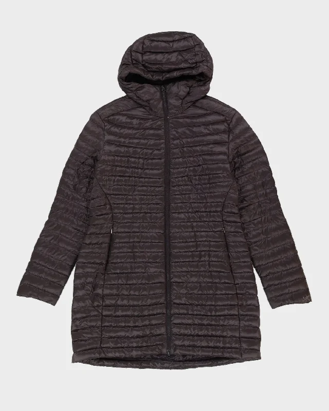 Arc'teryx Purple Quilted Parka - XL Trendy Fur-Lined Parka