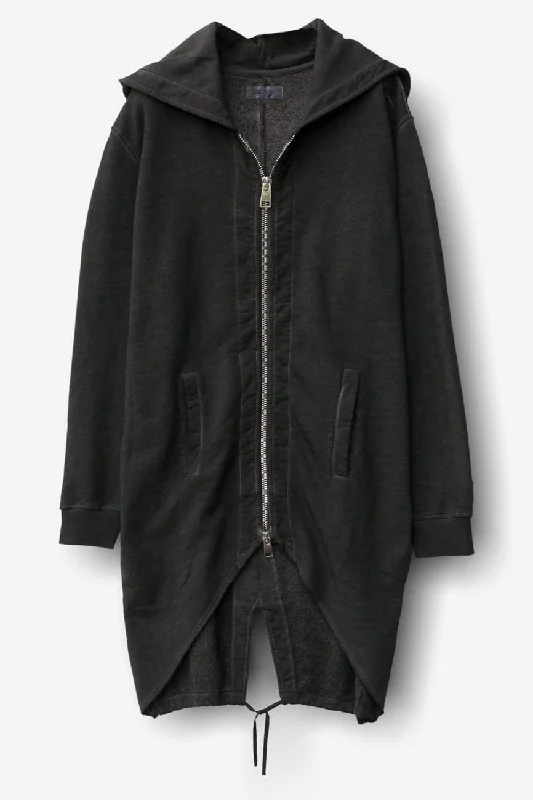 Fleece Parka - Carbone Longline Oversized Parka Coat