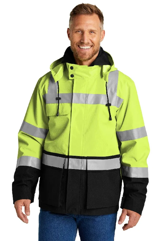 CornerStone ANSI 107 Class 3 Waterproof Ripstop 3-In-1 Parka CSJ502 Softshell Fleece-Lined Parka