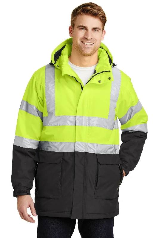Port Authority ANSI 107 Class 3 Safety Heavyweight Parka. J799S Casual Everyday Parka Jacket Port Authority ANSI 107 Class 3 Safety Heavyweight Parka. J799S Casual Everyday Parka Jacket
