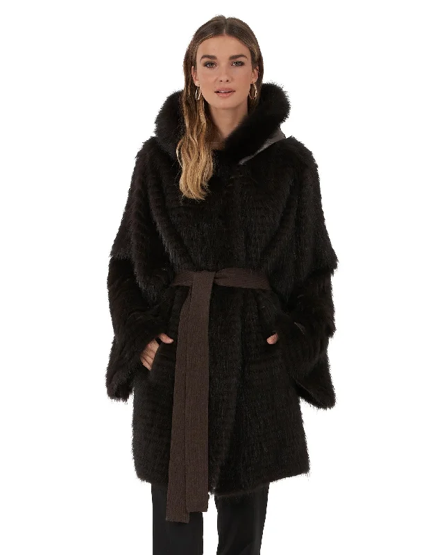 Fisher Layered Down Parka with Cashmere/Wool Blend Belt Lightweight Cozy Parka Jacket Fisher Layered Down Parka with Cashmere/Wool Blend Belt Lightweight Cozy Parka Jacket