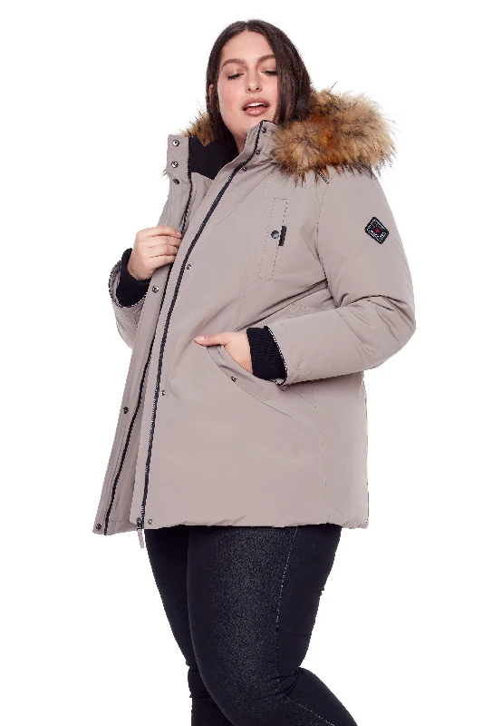 GLACIER PLUS | WOMEN'S VEGAN DOWN (RECYCLED) PARKA (PLUS SIZE) Heavy-Duty Winter Parka GLACIER PLUS | WOMEN'S VEGAN DOWN (RECYCLED) PARKA (PLUS SIZE) Heavy-Duty Winter Parka