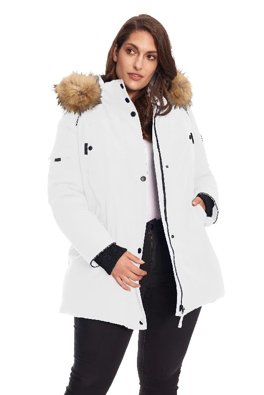 GLACIER PLUS | WOMEN'S VEGAN DOWN (RECYCLED) PARKA (PLUS SIZE) Trendy Oversized Long Parka GLACIER PLUS | WOMEN'S VEGAN DOWN (RECYCLED) PARKA (PLUS SIZE) Trendy Oversized Long Parka