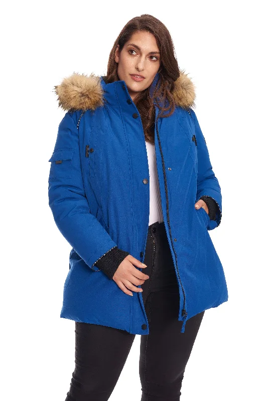 GLACIER PLUS | WOMEN'S VEGAN DOWN (RECYCLED) PARKA (PLUS SIZE) Plush Lined Parka Coat GLACIER PLUS | WOMEN'S VEGAN DOWN (RECYCLED) PARKA (PLUS SIZE) Plush Lined Parka Coat