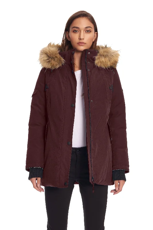 GLACIER | WOMEN'S VEGAN DOWN (RECYCLED) PARKA Hooded Puffer Parka Jacket