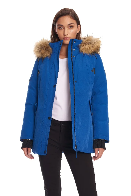 GLACIER | WOMEN'S VEGAN DOWN (RECYCLED) PARKA Classic Zipper Parka Jacket