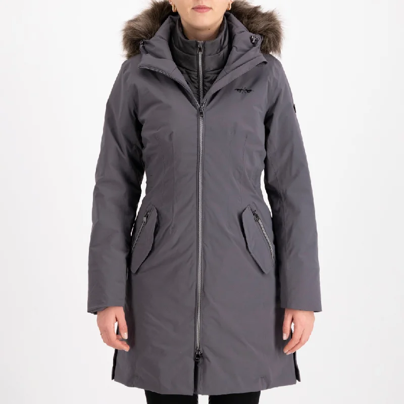 HV Polo Isa Parka Elegant Faux Leather Parka