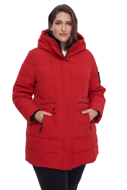 KOOTNEY PLUS | WOMEN'S VEGAN DOWN (RECYCLED) MID-LENGTH PARKA (PLUS SIZE) Waterproof Hiking Parka Coat KOOTNEY PLUS | WOMEN'S VEGAN DOWN (RECYCLED) MID-LENGTH PARKA (PLUS SIZE) Waterproof Hiking Parka Coat