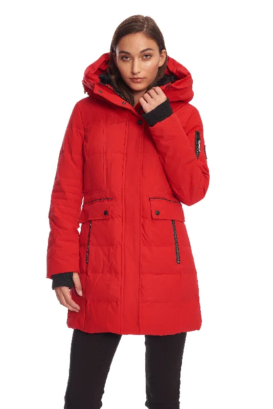 KOOTNEY | WOMEN'S VEGAN DOWN (RECYCLED) MID-LENGTH PARKA Longline Oversized Parka Coat KOOTNEY | WOMEN'S VEGAN DOWN (RECYCLED) MID-LENGTH PARKA Longline Oversized Parka Coat