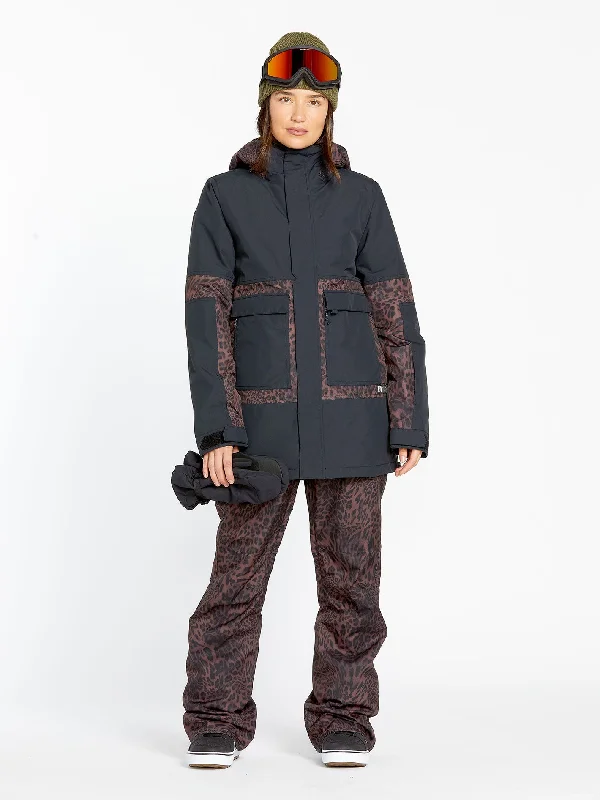 Womens Larx 2L Tds Infrared Parka - Black Classic Buttoned Parka Jacket