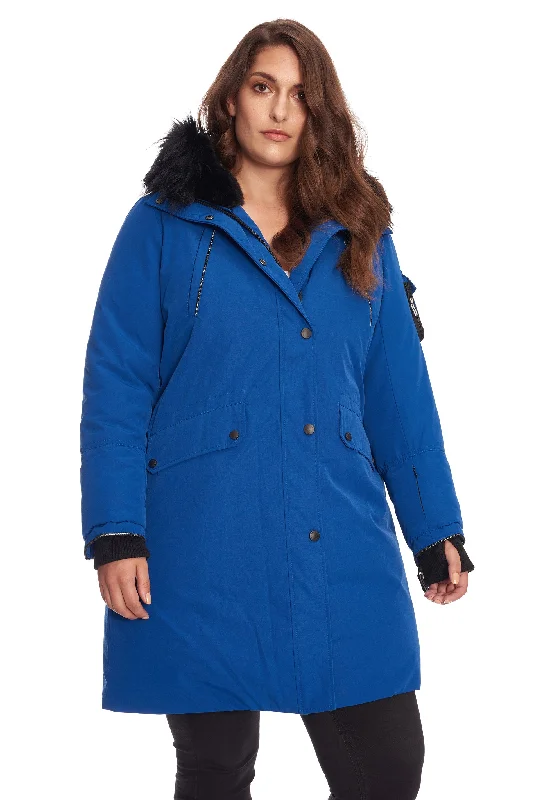 LAURENTIAN PLUS | WOMEN'S VEGAN DOWN (RECYCLED) LONG PARKA (PLUS SIZE) Trendy Fashion Parka Jacket LAURENTIAN PLUS | WOMEN'S VEGAN DOWN (RECYCLED) LONG PARKA (PLUS SIZE) Trendy Fashion Parka Jacket