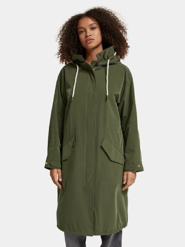Lightweight parka Stylish Hooded Parka Jacket