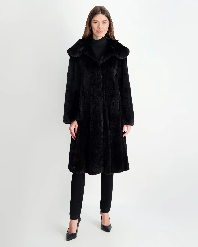 Mink Parka Chic Belted Parka Coat
