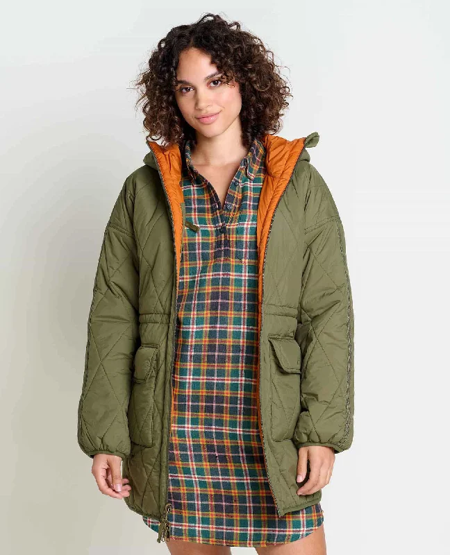 Nomader Reversible Parka High-Neck Zipper Parka Coat