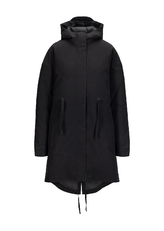 Snøstorm Parka - New Black Faux Fur Hooded Parka